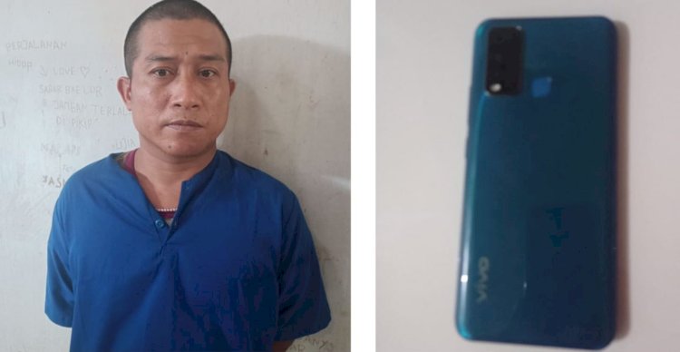 Tersangka berikut dengan barang bukti diamankan di Polres Musi Rawas.(dok. Polres Musi Rawas)