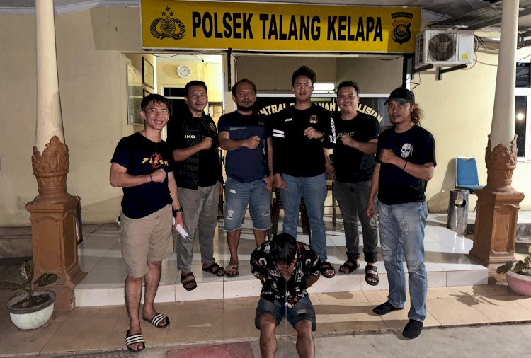 Tim Serigala Hitam Polsek Talang Kelapa berhasil mengamankan Yogi Pranata (28), yang terlibat dalam penggelapan 10 ton beras/ist