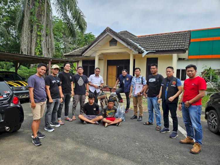 Tim Landak Satreskrim Polres Musi Rawas bersama Unit Reskrim Polsek Purwodadi meringkus dua pencuri motor. (dok. Polisi)