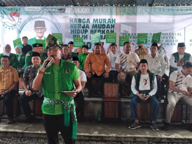 Ketua Bappilu (Badan Pemenangan Pemilu) Nasional PPP Sandiaga Salahuddin Uno (Dudy Oskandar/rmolsumsel.id)