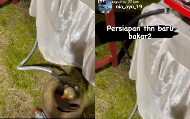 Tabung gas 3 kilogram yang viral lantaran digunakan di rumah dinas Pj walikota Pagar Alam saat malam tahun baru. (Tangkapan Layar)