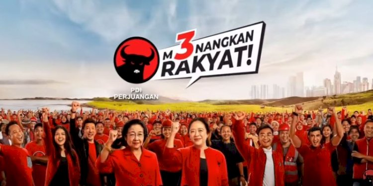 Iklan kampanye PDIP tanpa capres Ganjar Pranowo/Repro