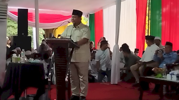 Capres Nomor Urut 2, Prabowo Subianto. (ist/rmolsumsel.id)