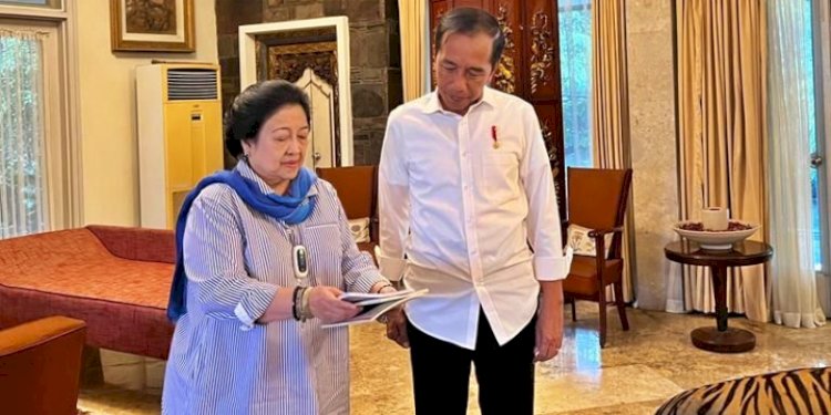 Ketua Umum PDI Perjuangan Megawati Soekarnoputri dan Presiden Joko Widodo/Net