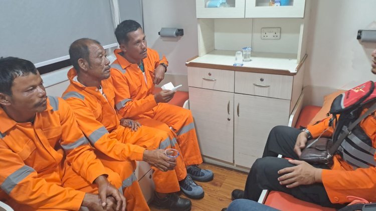 Tiga nelayan Aceh dievakuasi Basarnas Banda Aceh/ist