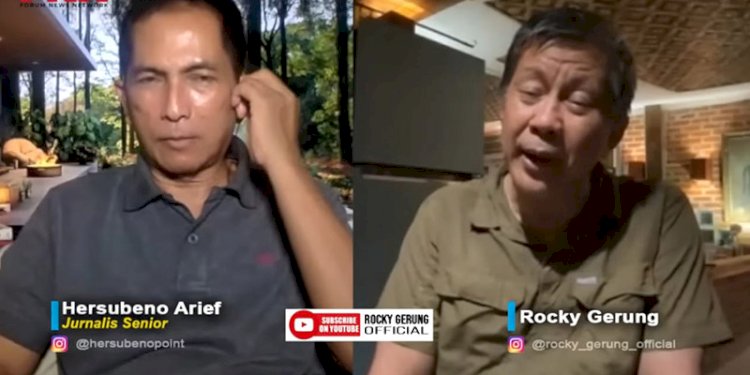 Rocky Gerung dalam podcast bersama Hersubeno Arief/Repro