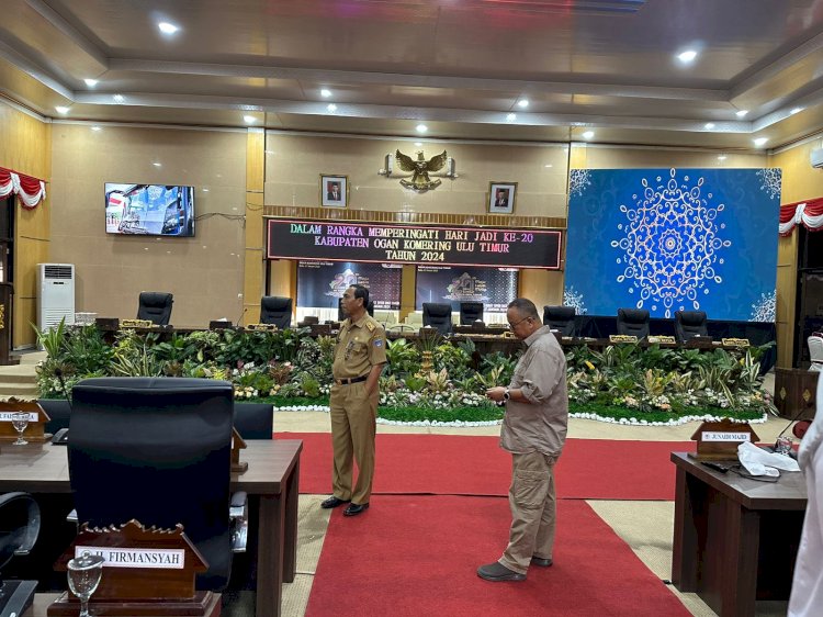 Persiapan HUT OKU Timur ke-20. (Amizon/RMOLSumsel.id)