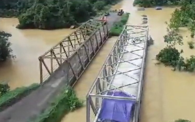 Tangkapan layar, kondisi jembatan di kawasan KM92 Servo Lintas Raya. (ist)