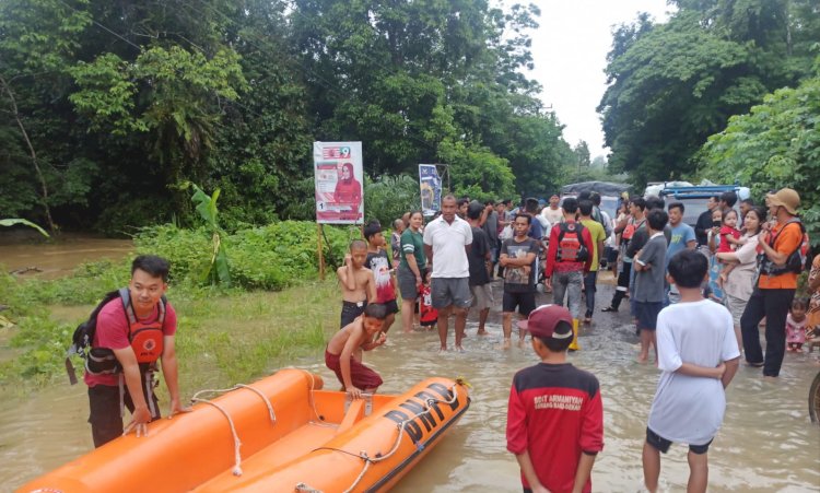 Kondisi banjir di Pali (Istimewa)