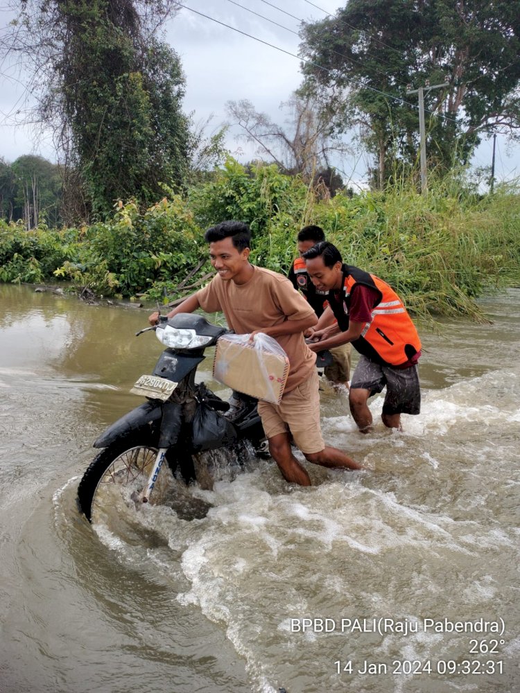 Kondisi banjir di Pali (Istimewa)