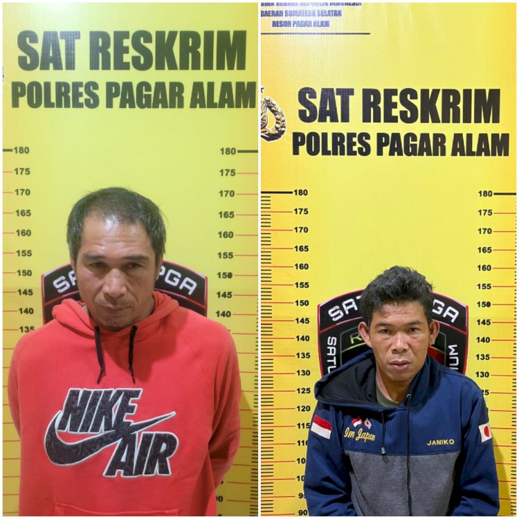Dua pelaku pencurian motor di Pagar Alam. (dok. Polisi)