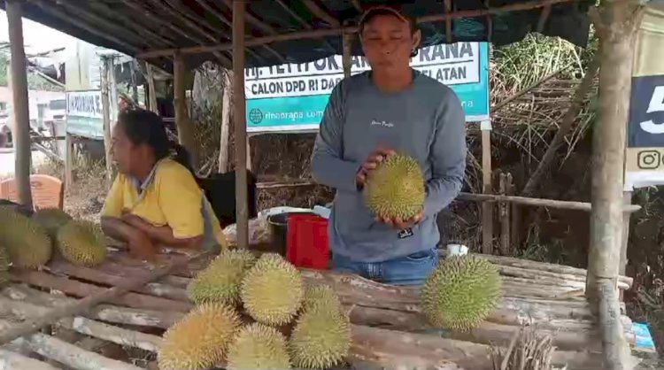 Pedagang durian terong di Kota Lubuklinggau. (ist/rmolsumsel.id)