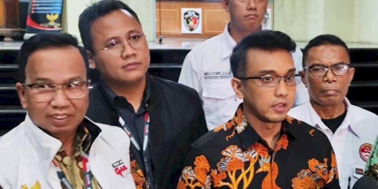 Jubir Tim Pemenangan (TPN) Ganjar Pranowo- Mahfud MD, Aiman Witjaksono di Polda Metro Jaya, Jakarta Selatan, Jumat malam (27/1)/Ist
