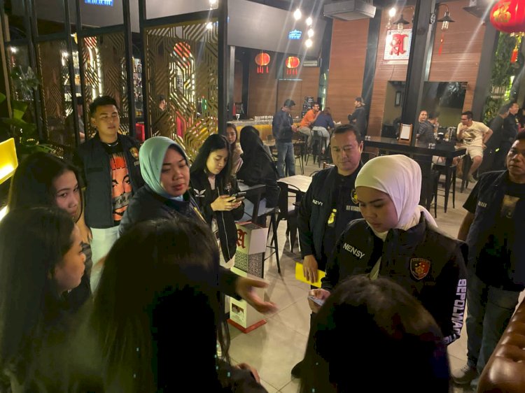 Giat KRYD anggota Ditreskrimum Polda Sumsel disejumlah Cafe dan Diskotik di kota Palembang . (Fauzi/RMOLSumsel.id)