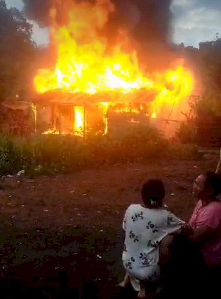 Kondisi kebakaran rumah Masnah di kota Lubuklinggau. (Handout)