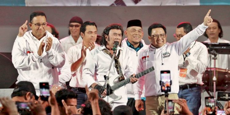 Raja dangdut Rhoma Irama mendukung pasangan Capres-cawapres Nomor Urut 1 Anies Baswedan dan Muhaimin Iskandar/Ist