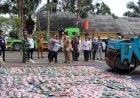 Jelang Pemilu, Polres Pagar Alam Musnahkan Ribuan Miras Ilegal 