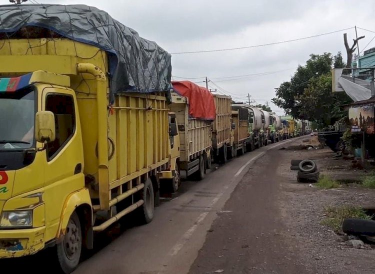 Kondisi kemacetan batu bara di Jambi. (net)