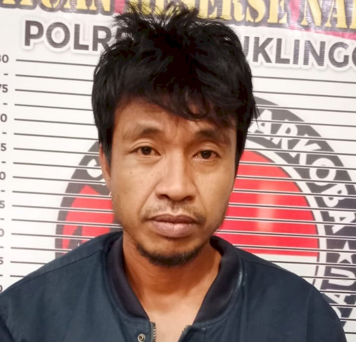 Tersangka Dudi Suryadilaga ditangkap tim Satres Narkoba Polres Lubuklinggau. (dok. Polisi)