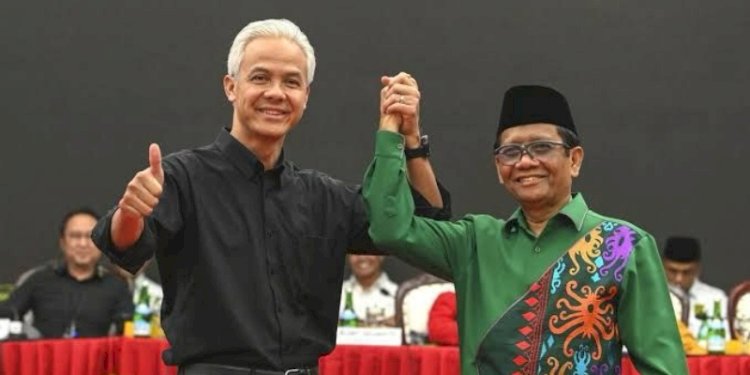 Calon Presiden Ganjar Pranowo dan Calon Wakil Presiden Mahfud MD/Net