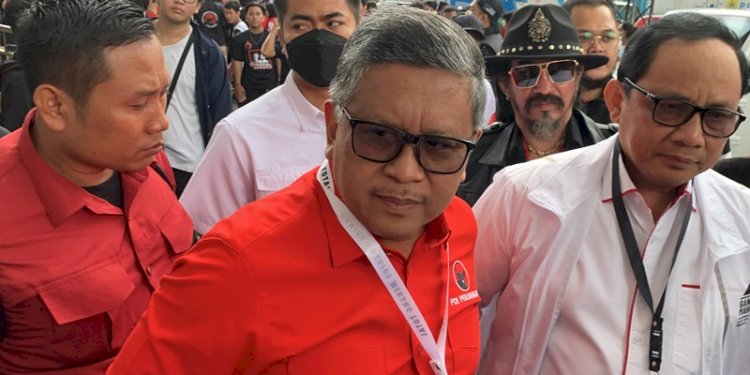 Sekjen DPP PDIP Hasto Kristiyanto di Stadion Utama Gelora Bung Karno (SUGBK), Senayan, Jakarta, Sabtu (3/2)/RMOL