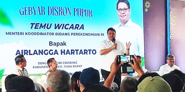 Menteri Koordinator Bidang Perekonomian, Airlangga Hartarto, di Cikarang, Bekasi/RMOL