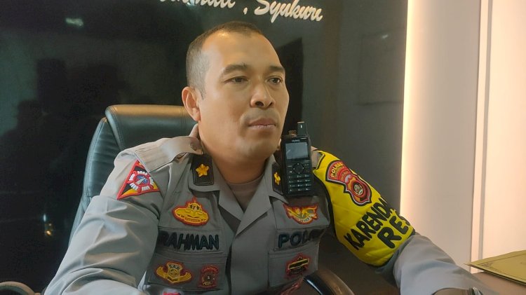 Kabag Ops Polres OKI, Kompol Arahman saat diwawancarai RMOL Sumsel. (Hari Wijaya/RMOLSumsel.id)