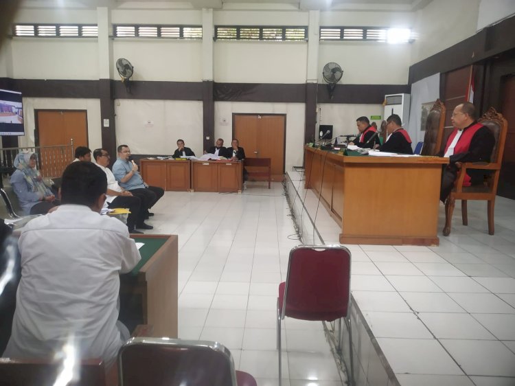 Para saksi sidang kasus korupsi dana hibah KONI Sumsel saat menjalani sidang di Pengadilan Tipikor Palembang. (Denny Pratama/RMOLSumsel.id)