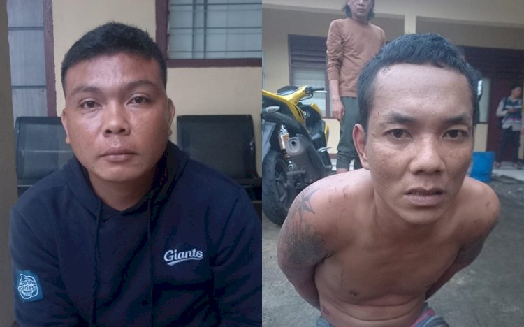 Dua pelaku begal sadis mahasiswa Unsri di Indralaya, Ogan Ilir yang berhasil ditangkap. (Dokumentasi Polisi)