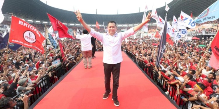 Ketua Umum DPP Partai Perindo Hary Tanoesoedibjo pada Hajatan Rakyat Ganjar-Mahfud di Stadion Pakansari, Cibinong, Bogor, Jawa Barat/Ist