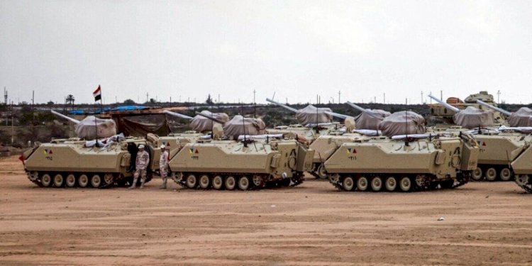 Tank Mesir dikerahkan di dekat perbatasan Rafah/Net