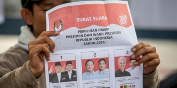 Surat suara Pilpres 2024/Ist