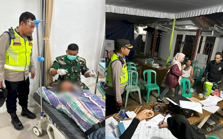 Ketua KPPS Palembang saat menjalani perawatan di rumah sakit usai dianiaya menggunakan senajata tajam oleh Linmas. (Dokumentasi Polisi)