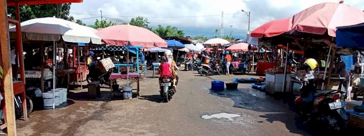 Pasar Induk Nendagung kota Pagar Alam. (Taufik/RMOLSumsel.id)