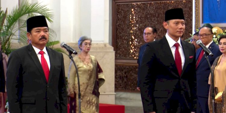 Presiden RI Joko Widodo melantik Agus Harimurti Yudhoyono sebagai Menteri ATR/Repro