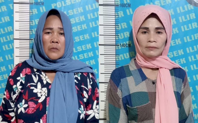 Dua pelaku copet di Pulau Kemaro saat diringkus polisi. (ist/rmolsumsel.id)