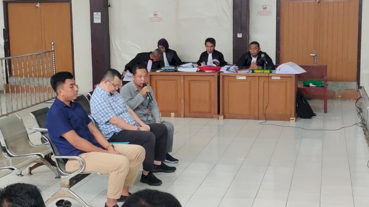  Mantan Wakil Sekum KONI Sumsel Rizky Perdana hadir sebagai saksi di Pengadilan Tipikor Palembang. (Denny Pratama/RMOLSumsel.id)