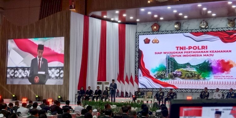 Presiden Joko Widodo di Mabes TNI, Cilangkap, Jakarta Timur, Rabu (28/2)/RMOL