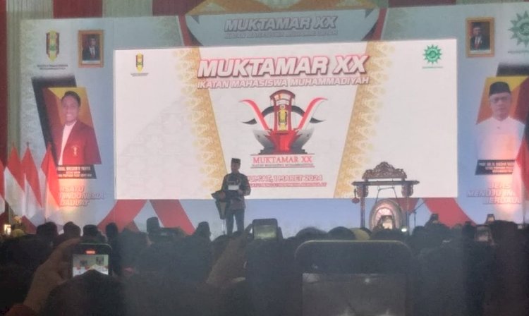 Presiden Joko Widodo ketika menghadiri acara Muktamar XX Ikatan Mahasiswa Muhammadiyah/Foto:Putra Riyadi