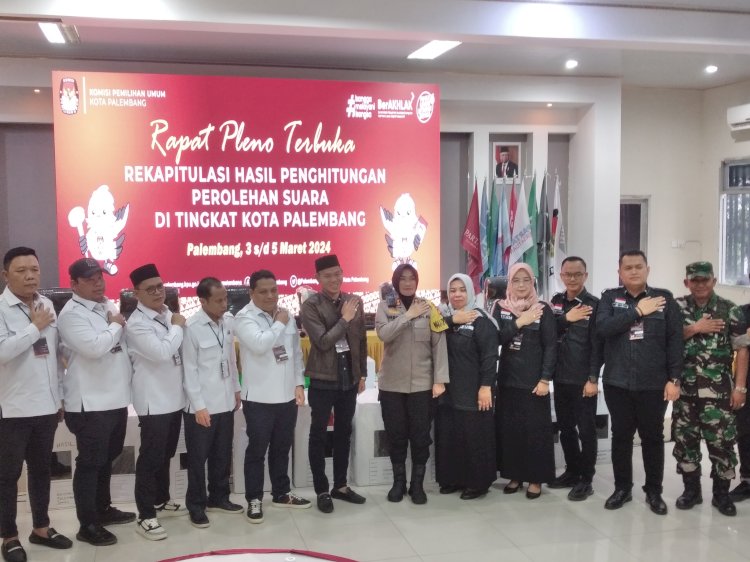 Rapat Pleno Terbuka Rekapitulasi suara tingkat Kota Palembang. (ist/rmolsumsel.id)