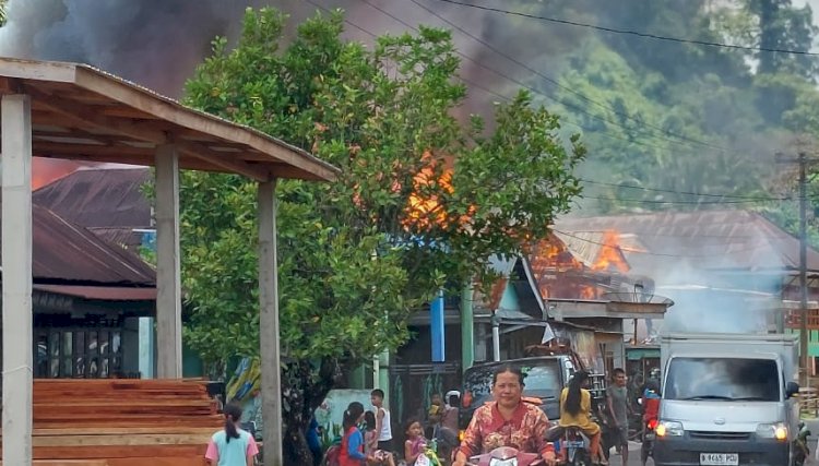 Kebakaran terjadi di Desa Seguring, Kecamatan Tebing Tinggi, Kabupaten Empat Lawang/ist
