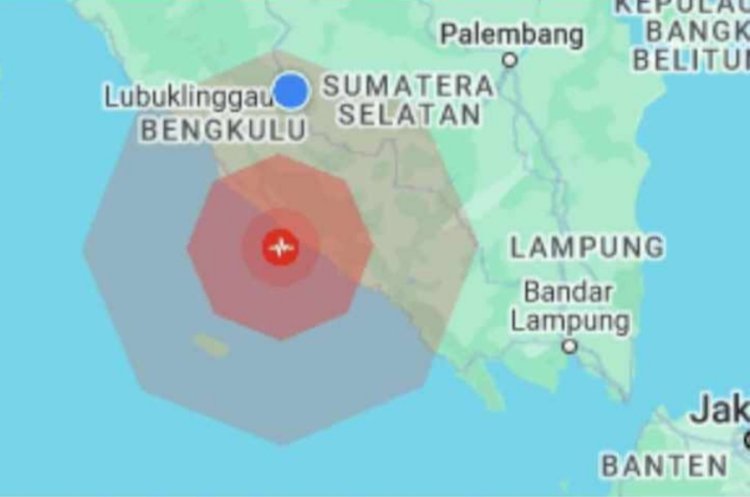 Lokasi gempa Bengkulu Selatan/ist