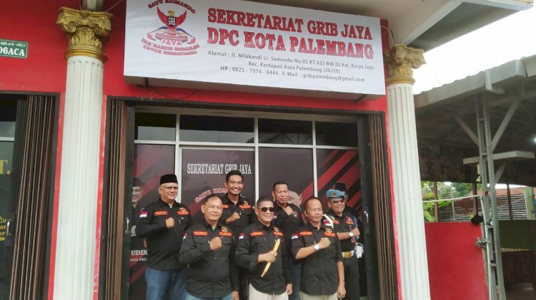  Ketua GRIB Jaya Palembang Jamak Udin saat mendeklarisikan dukungan terhadap surat edaran Kapolri untuk memberantas debt collector. (Denny Pratama/RMOLSumsel.id)