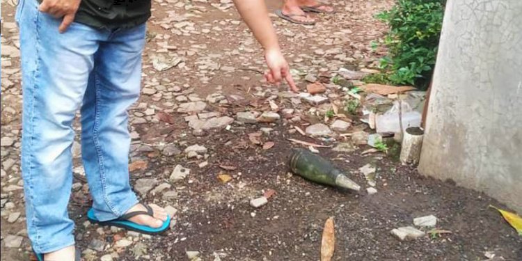 Benda yang diduga mortir ditemukan di Kampung Parung Pinang RT 01/11 Dusun 06, Desa Ciangsana, Kabupaten Bogor, Jawa Barat/Ist