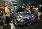 Tabrakan Beruntun di Palembang, Honda Brio dan Agya Ringsek Dihantam Truk