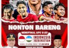Pj Bupati Bersama PSSI Muba Gelar Nobar Serentak Timnas Indonesia U23