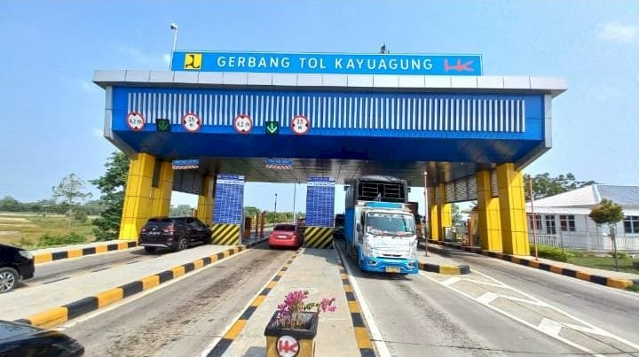Gerbang tol Kayuagung. (Dokumentasi HK)
