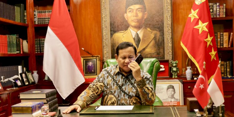 Calon Presiden nomor urut 2 yang ditetapkan Komisi Pemilihan Umum (KPU) meraih suara tertinggi di Pemilu 2024  Prabowo Subianto, menerima ucapan selamat dari Presiden Turki, Recep Tayyip Erdogan./Ist