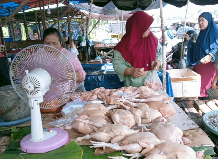 Pedagang ayam di Empat Lawang. (ist/rmolsumsel.id)