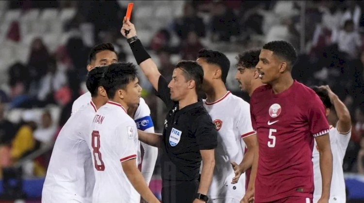 Wasit Nasrulloh Kabirov asal Tajikistan membuat keputusan kontroversial saat Timnas Indonesia melakoni laga perdana  di Piala Asia U23 lawan Qatar/ist